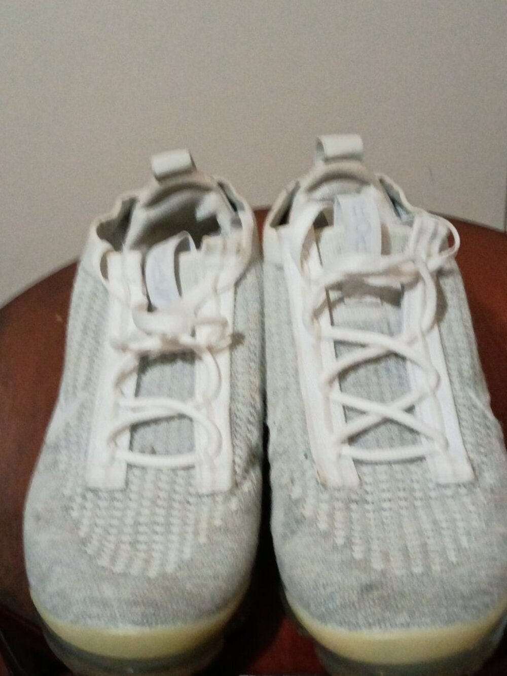 Nike Air Vapormax 2021 Flyknit Women's Gray White Running Shoes SIZE 7.5 - Picture 5 of 14